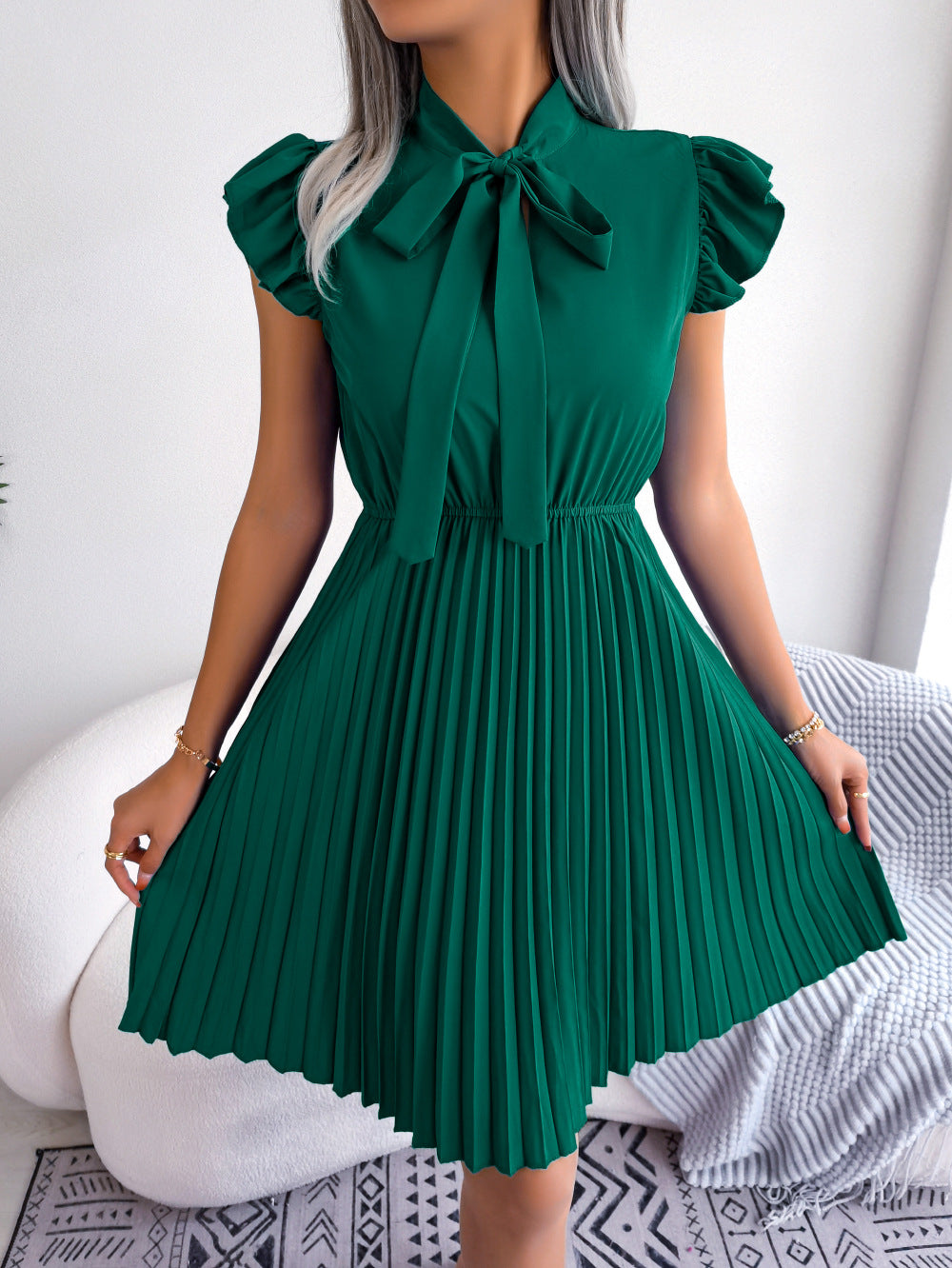 Kristin - Gorgeous Pleated Mini Dress