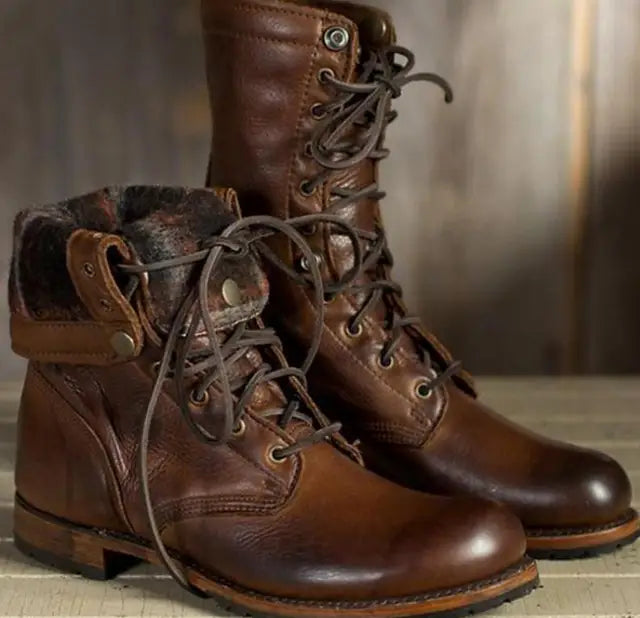 Stylish Leather Women's Boots by Annie