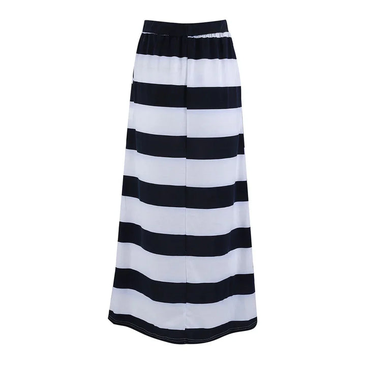 Ximena - Fashionable Stripe Maxi Skirt