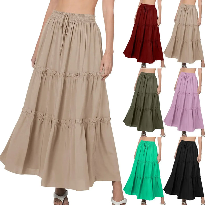 Lena - Layered Loose Maxi Skirt