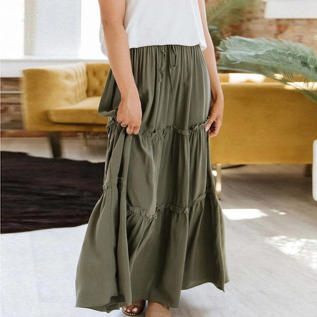 Lena - Layered Loose Maxi Skirt