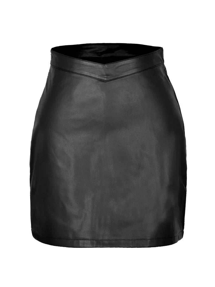 Marlena - Faux leather mini skirt