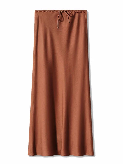 Carina - Satin Long Skirt