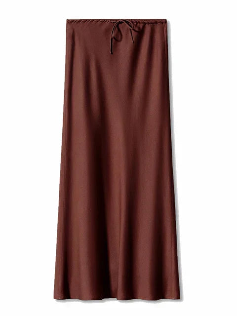 Carina - Satin Long Skirt