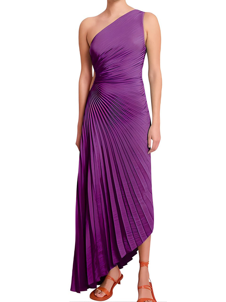 Alice™ - One Shoulder Pleated Dress