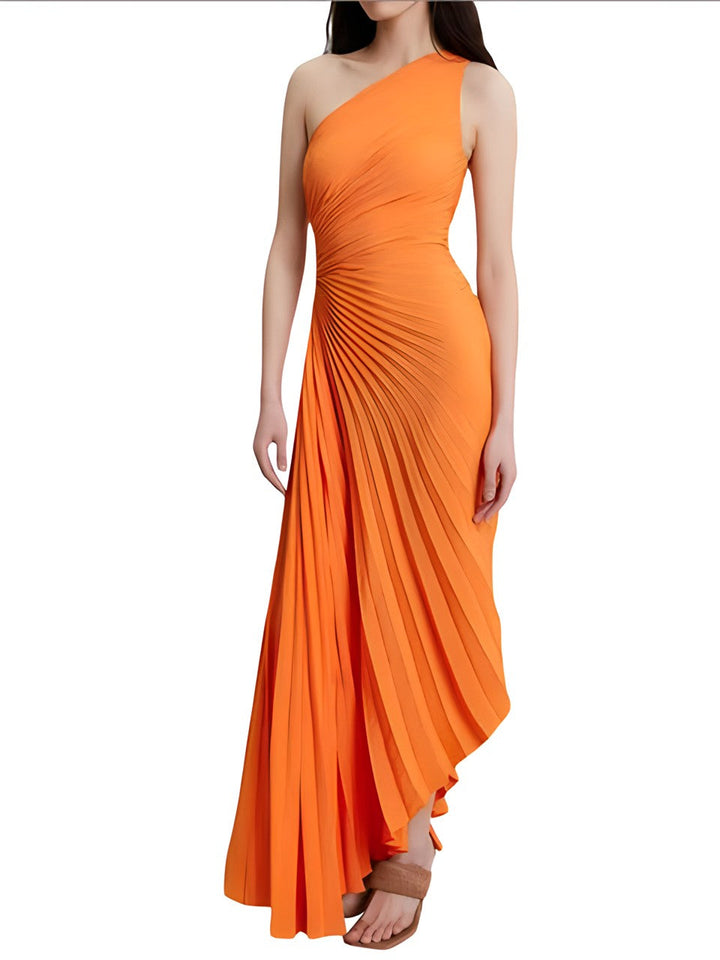 Alice™ - One Shoulder Pleated Dress