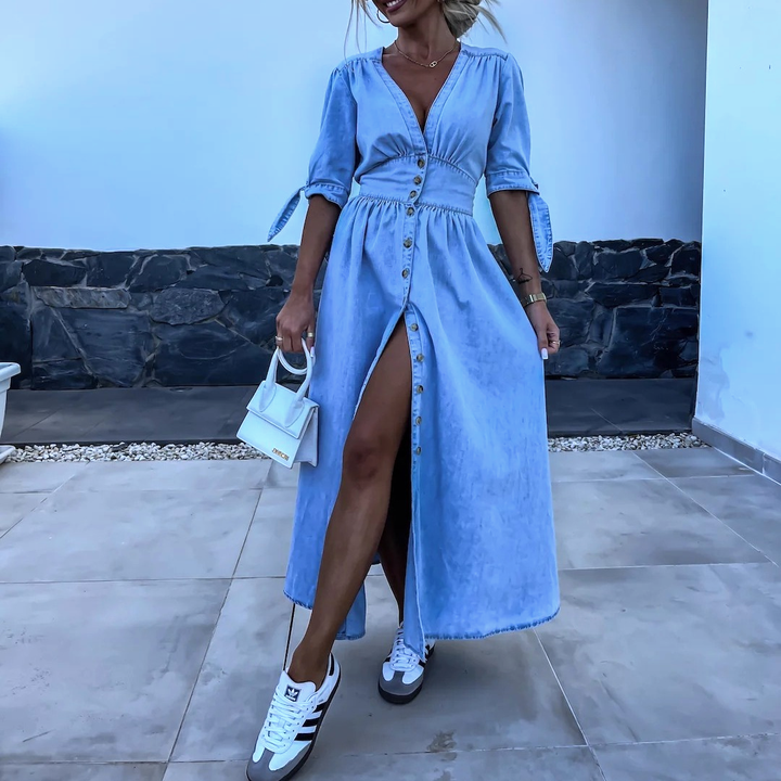 Claudia™ - Maxi Denim Dress