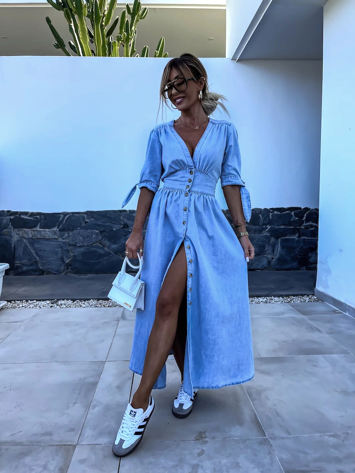 Claudia™ - Maxi Denim Dress