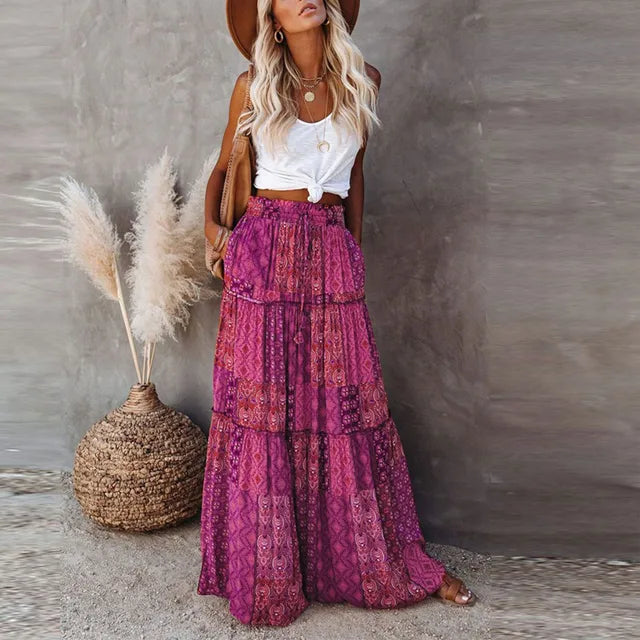 Paulina - Bohemian Maxi skirt