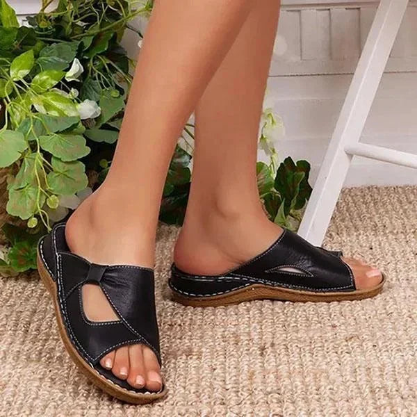 Hazel - Elegant Leather Sandals for Comfort and Style