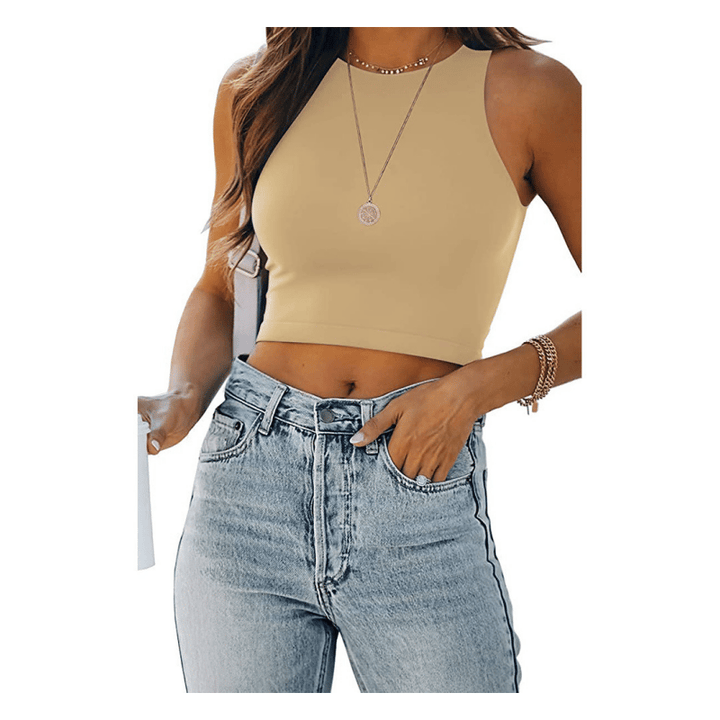 Emily - Fashionable and Seductive Halter Crop Top for Women