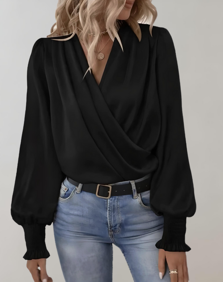 Minda - Trendy Spring V-neck Long-sleeved Blouse for Women