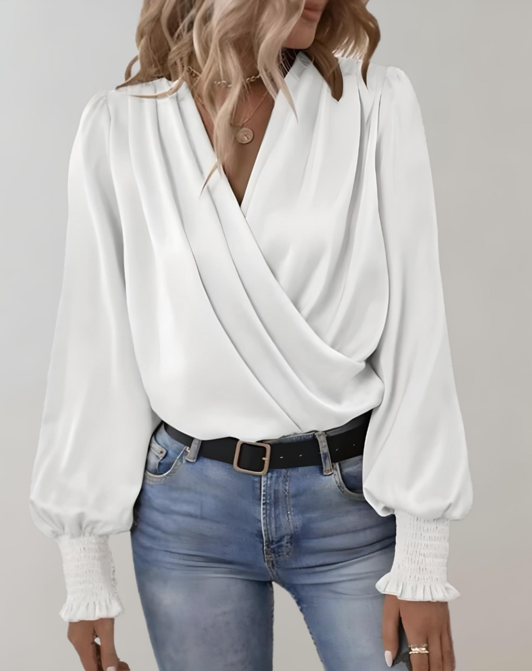 Minda - Trendy Spring V-neck Long-sleeved Blouse for Women
