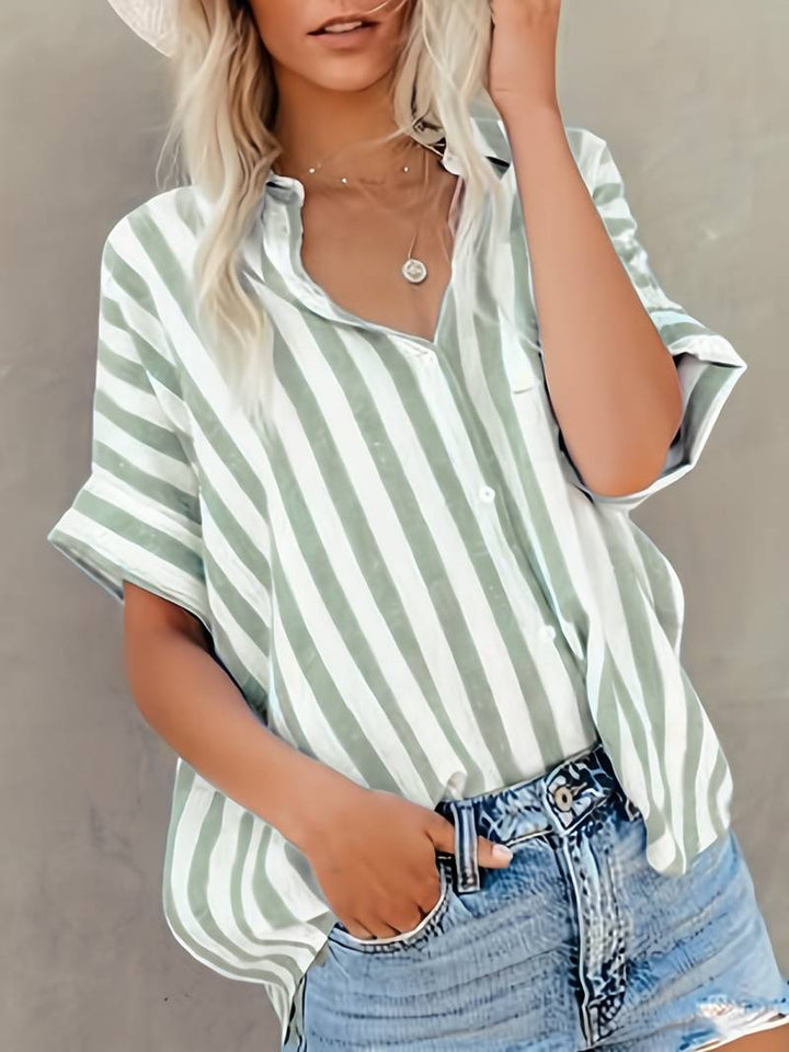 Nina™ - Elegant Striped Shirt