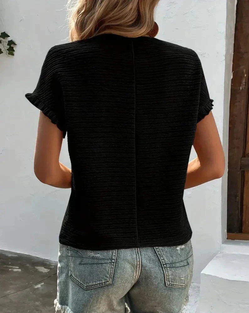Jinky - Cute Women's Round Neck T-shirt with Short Sleeves