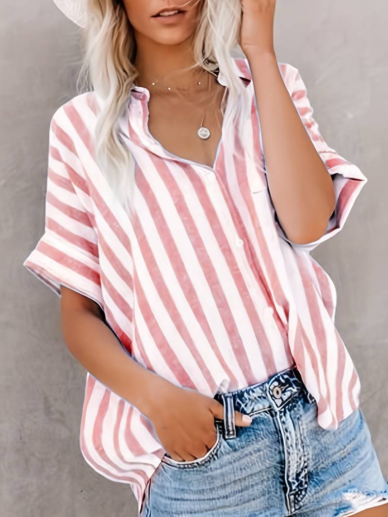 Nina™ - Elegant Striped Shirt