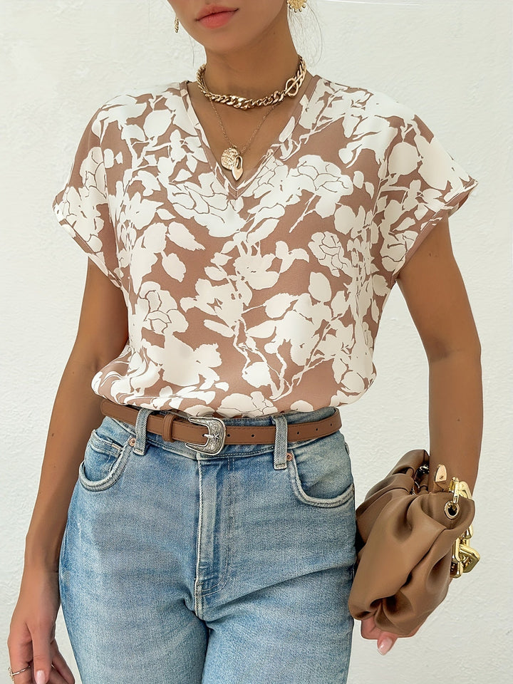 Ariel - Stylish Summer Blouse with Beautiful Floral Print for Women