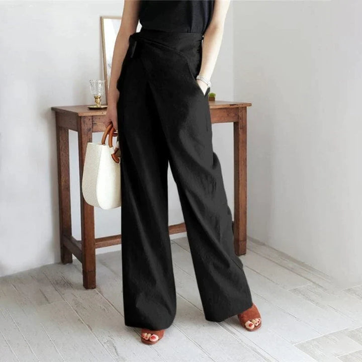 Elaine - Stylish high-waisted wrap trousers for a sophisticated look