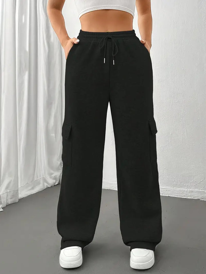 Celeste - Stylish Straight Joggers with Practical Flap Pockets