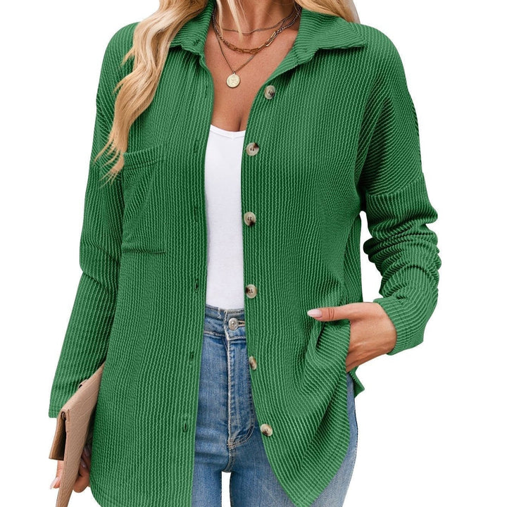 Aria - Elegant Striped Long Sleeve Blouse for the Fashion-conscious Woman this Autumn