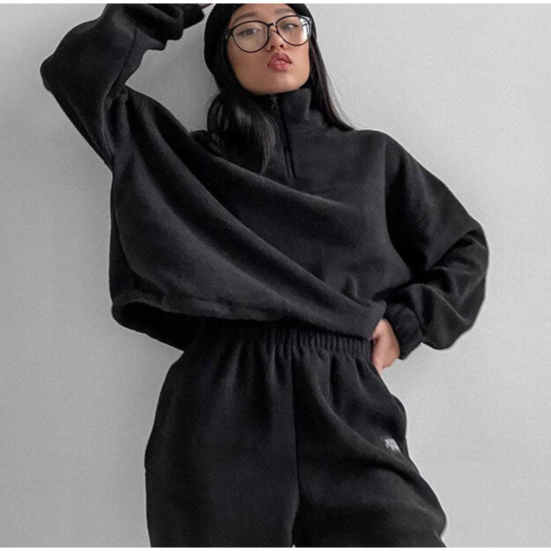 Elegant Black Women's Jogging Suit from Pearl