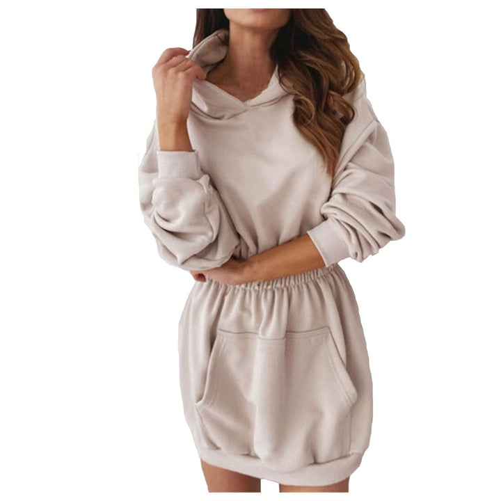 Trendy Kriza Mini Hoodie Dress