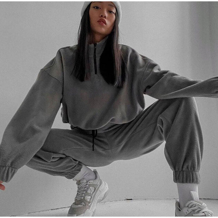 Stylish Grey Jogging Suit for Women - Giselle Collection