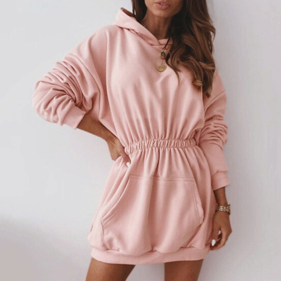 Trendy Kriza Mini Hoodie Dress