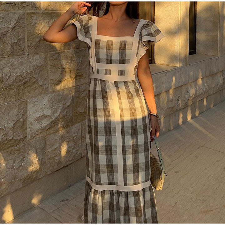 Bianca™ - Elegant Checkered Dress