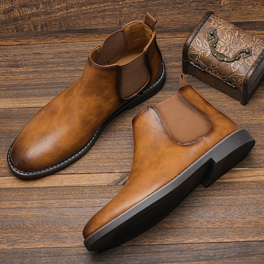 Stylish Chelsea Leather Boots for Men - Gerno
