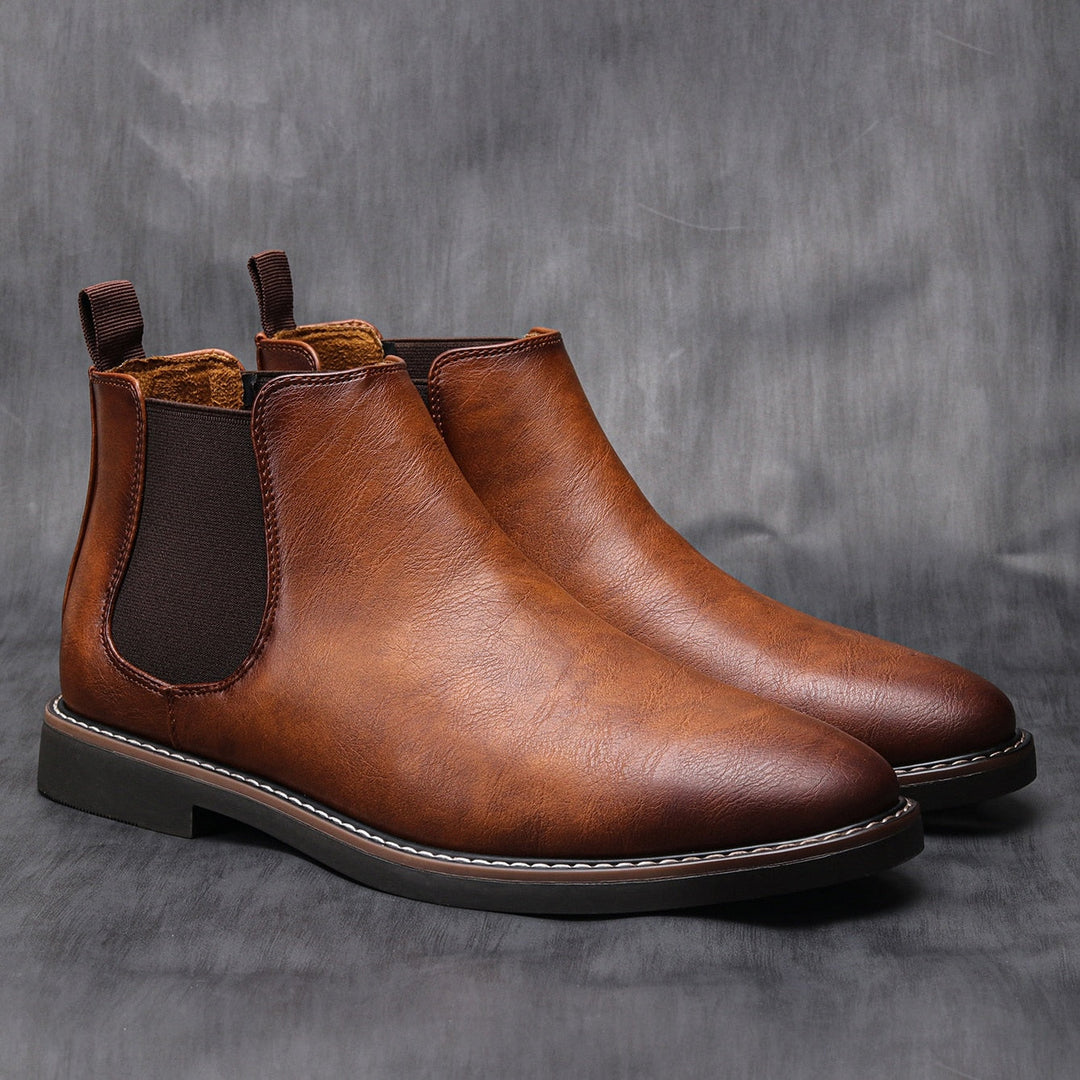 Stylish Chelsea Leather Boots for Men - Gerno