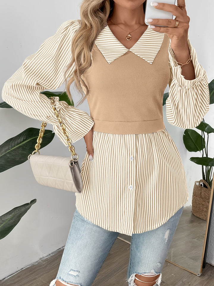Olivia - Elegant Striped Blouse for Women for a Stylish Spring and Autumn