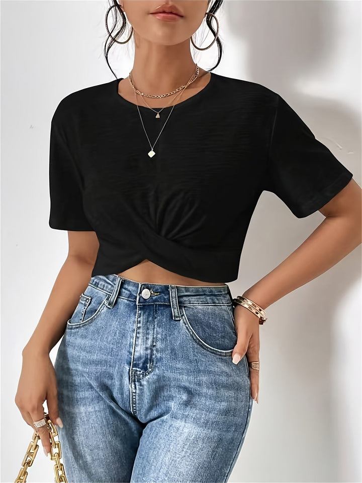 Women's T-Shirt with Unique Cherry Texture