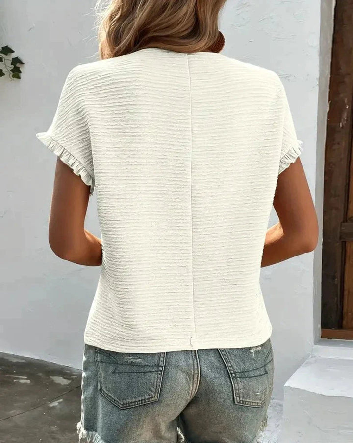 Jinky - Cute Women's Round Neck T-shirt with Short Sleeves