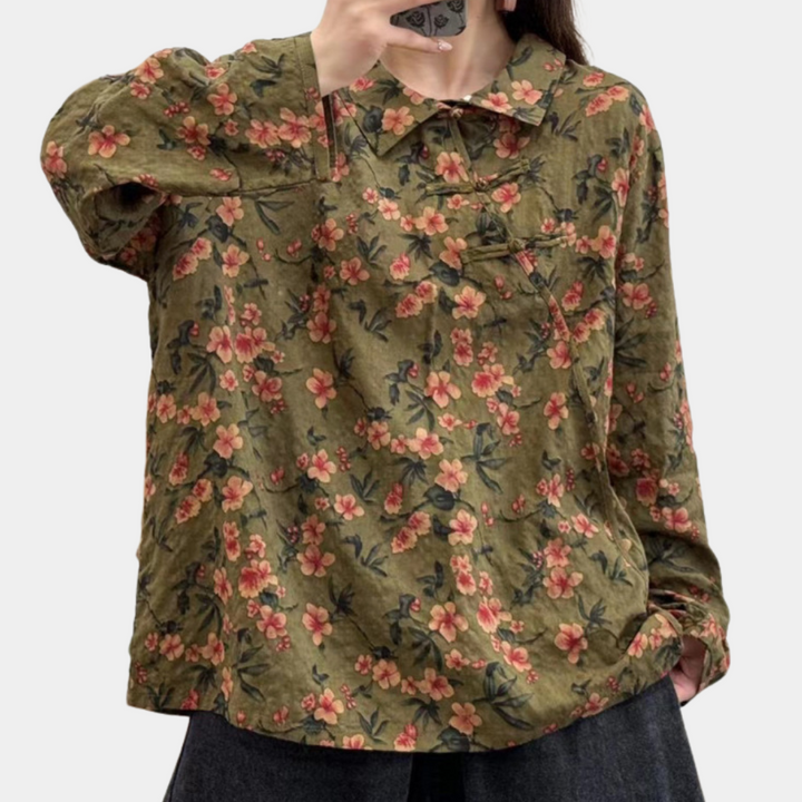 KIANNA - Elegant Floral Blouse for Women