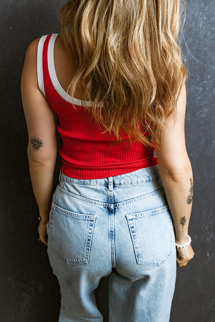 Madel - Stylish Ribbed Sleeveless Shirt for Women