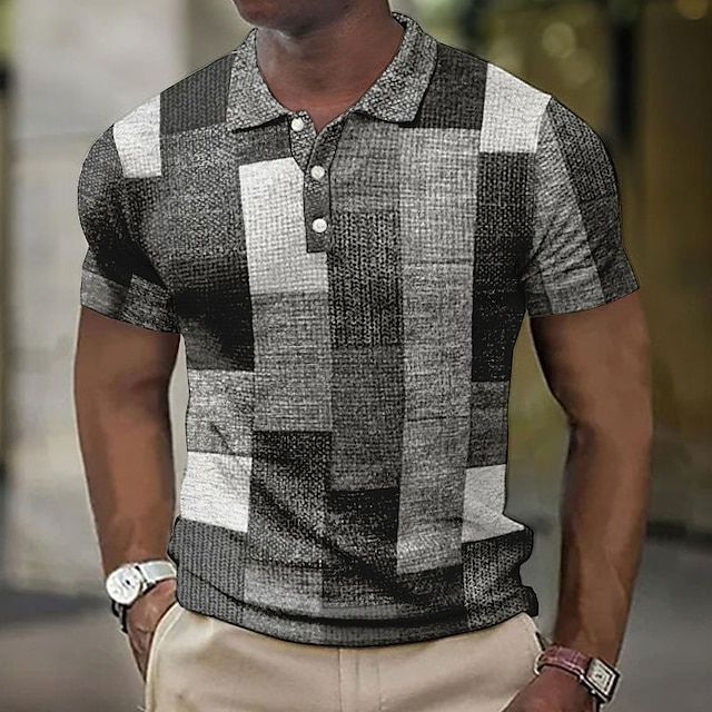 Stylish Checkered Polo Shirt for Men - Eduard for Summer