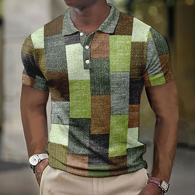 Stylish Checkered Polo Shirt for Men - Eduard for Summer