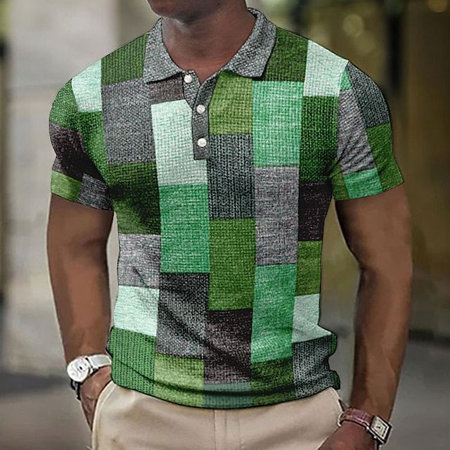 Stylish Checkered Polo Shirt for Men - Eduard for Summer