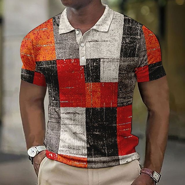 Stylish Checkered Polo Shirt for Men - Eduard for Summer