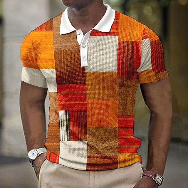 Stylish Checkered Polo Shirt for Men - Eduard for Summer