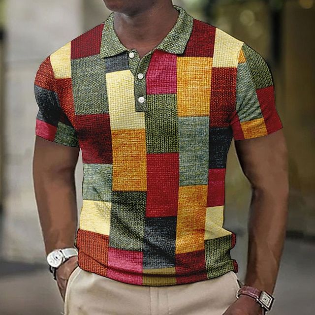 Stylish Checkered Polo Shirt for Men - Eduard for Summer
