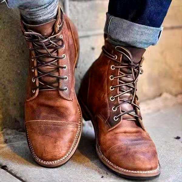 Ethan - Stylish Retro Veteran Boots for the Fashionable Man