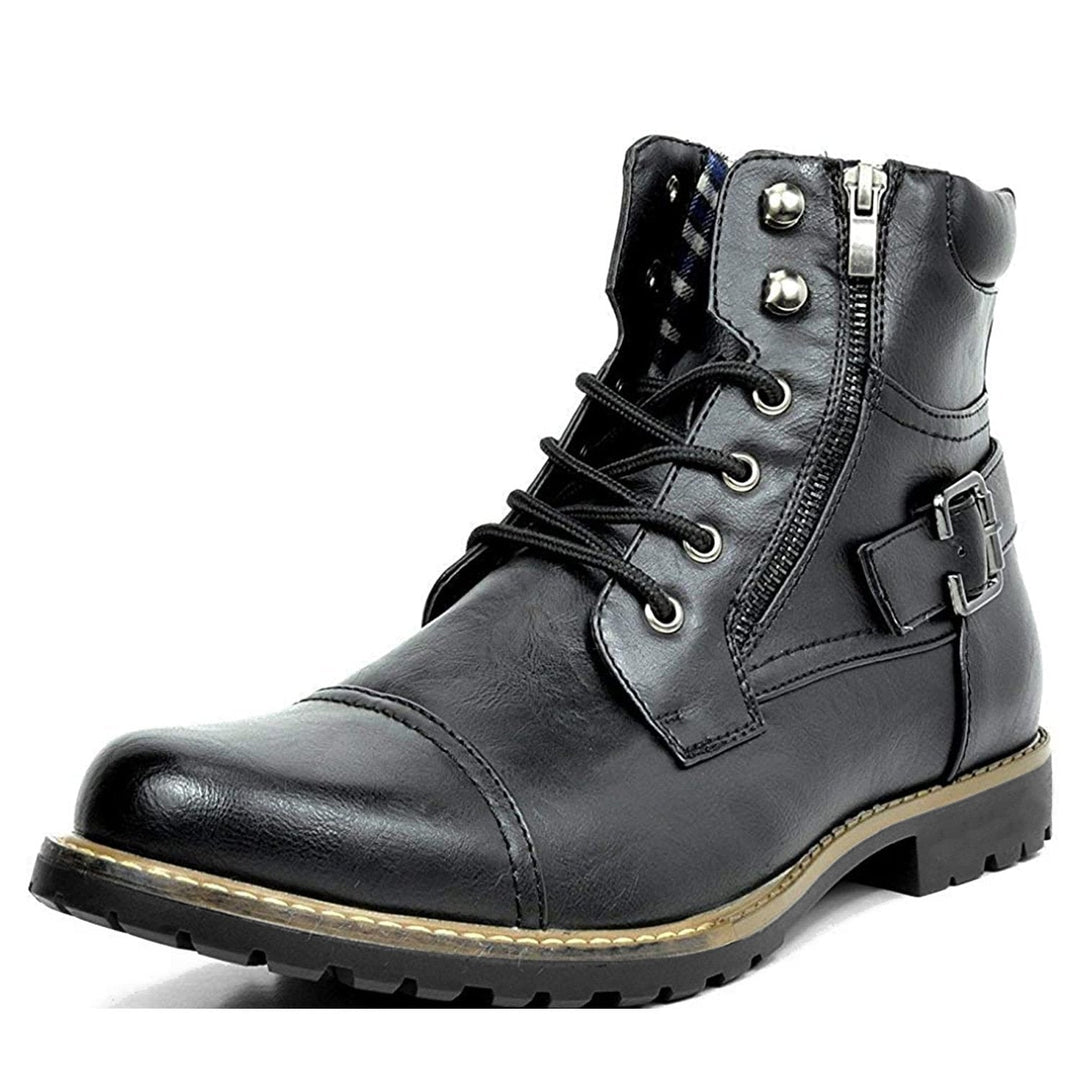 Stylish Genuine Leather Motorcycle Boots - Rhion