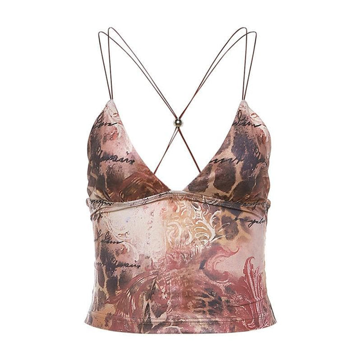 Annabelle™ - Butterfly Pattern Crop Top