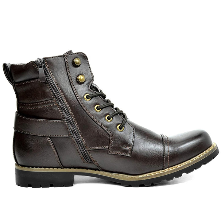 Stylish Genuine Leather Motorcycle Boots - Rhion