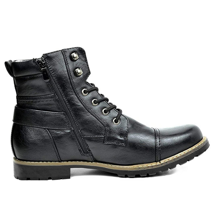 Stylish Genuine Leather Motorcycle Boots - Rhion