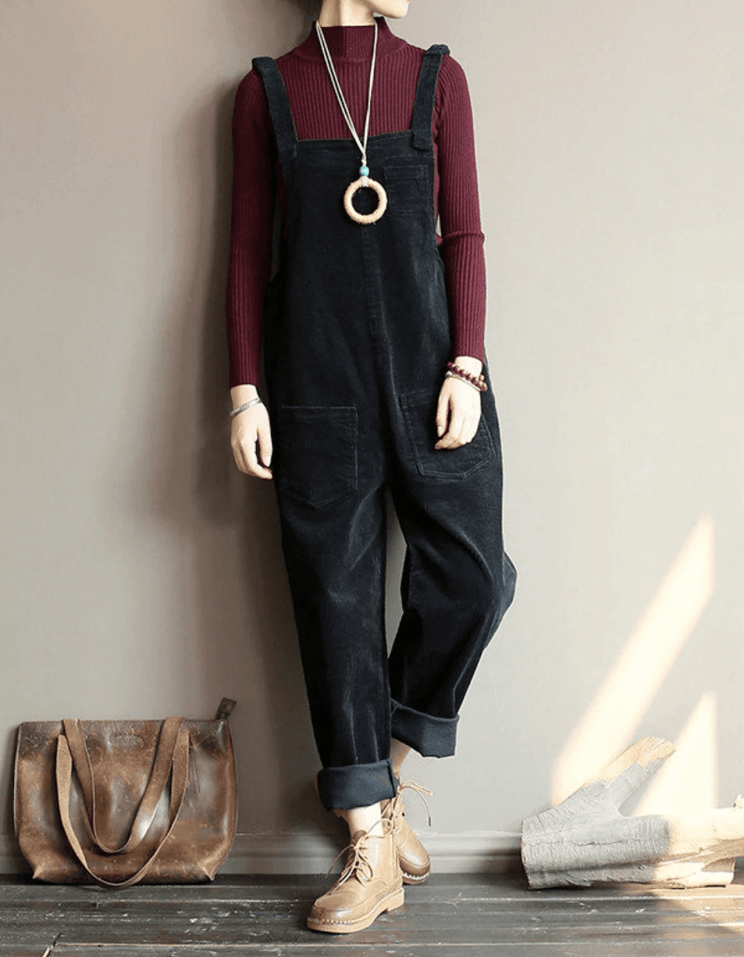 Olivia™ - High-Waist Velvet Overall