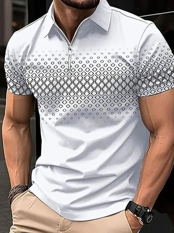 Elegant Classic Summer Polo Shirt for Men - Mink Tones