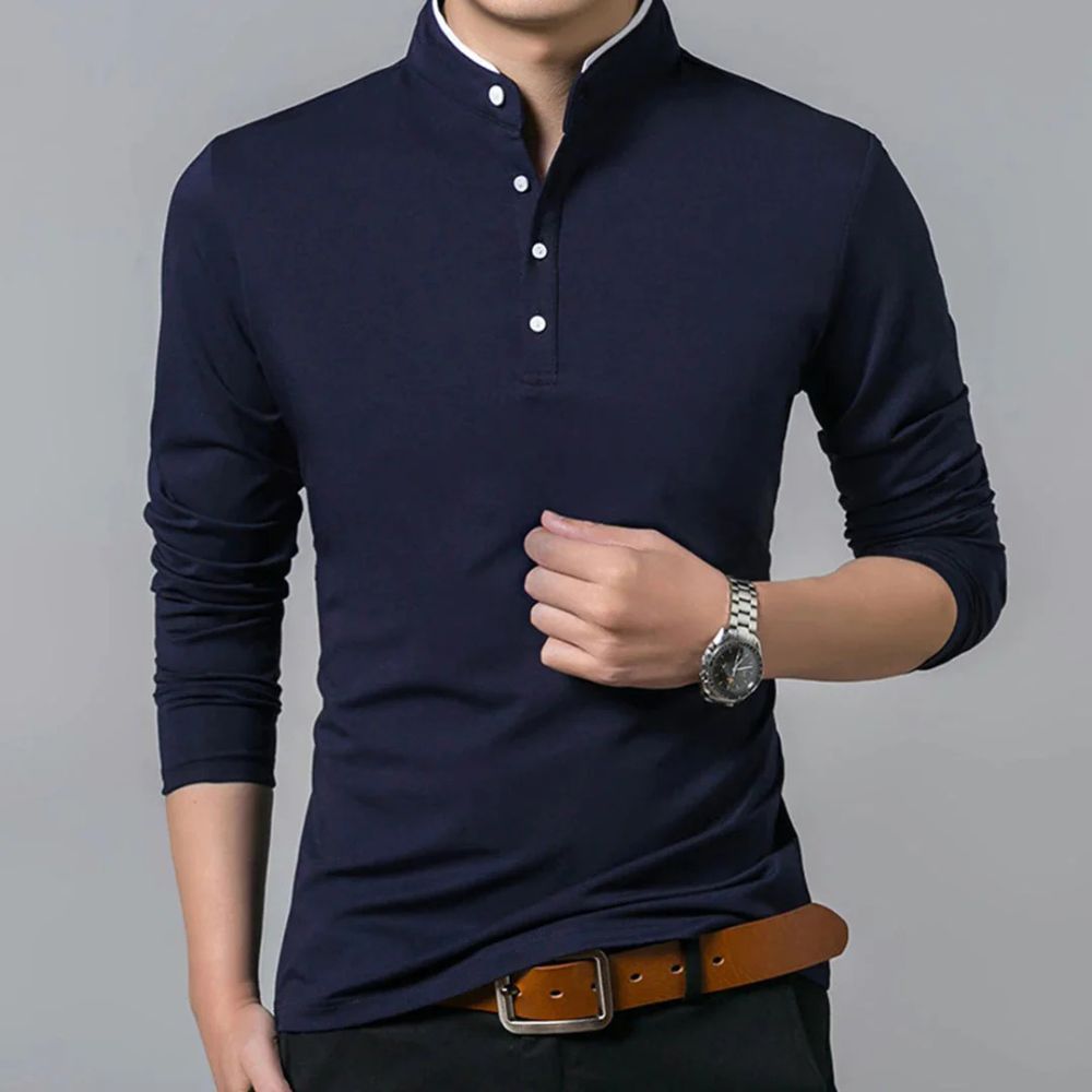 Stylish and colourful men's long-sleeved shirt for a summer look - Reuben
